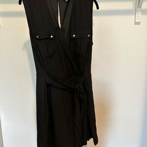 City Chic Black Wrap Skirt Jumpsuit
